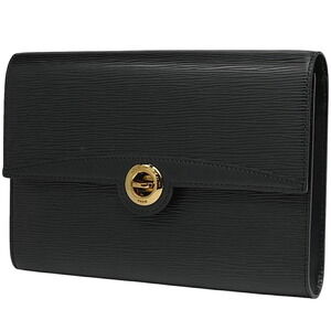 Louis Vuitton Pochette Arches Clutch Shoulder Bag Epi Noir Black